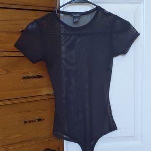 Sheer mesh bodysuit